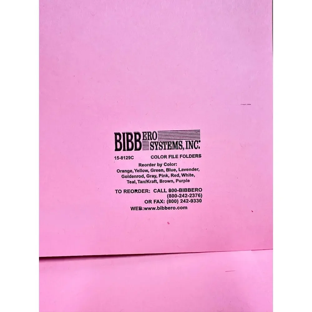 Bibbero (50) Medical Arts Press File Folders w/Fasteners Letter 11pt Side Tab